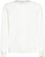 Brunello Cucinelli Ivory Crewneck Pullover Sweatshirt M2200100C0312 Brunello Cucinelli Ivory Crewneck Pullover Sweatshirt M2200100C0312