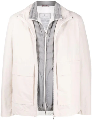 Brunello Cucinelli 拼接色塊白色外套 MQ4206460-CYO66 Buy Brunello Cucinelli 拼接色塊白色外套 MQ4206460-CYO66