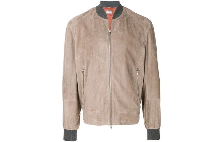 Brunello Cucinelli Logo Patch Jacket Nude Beige Mens M0PCL1372-CC184