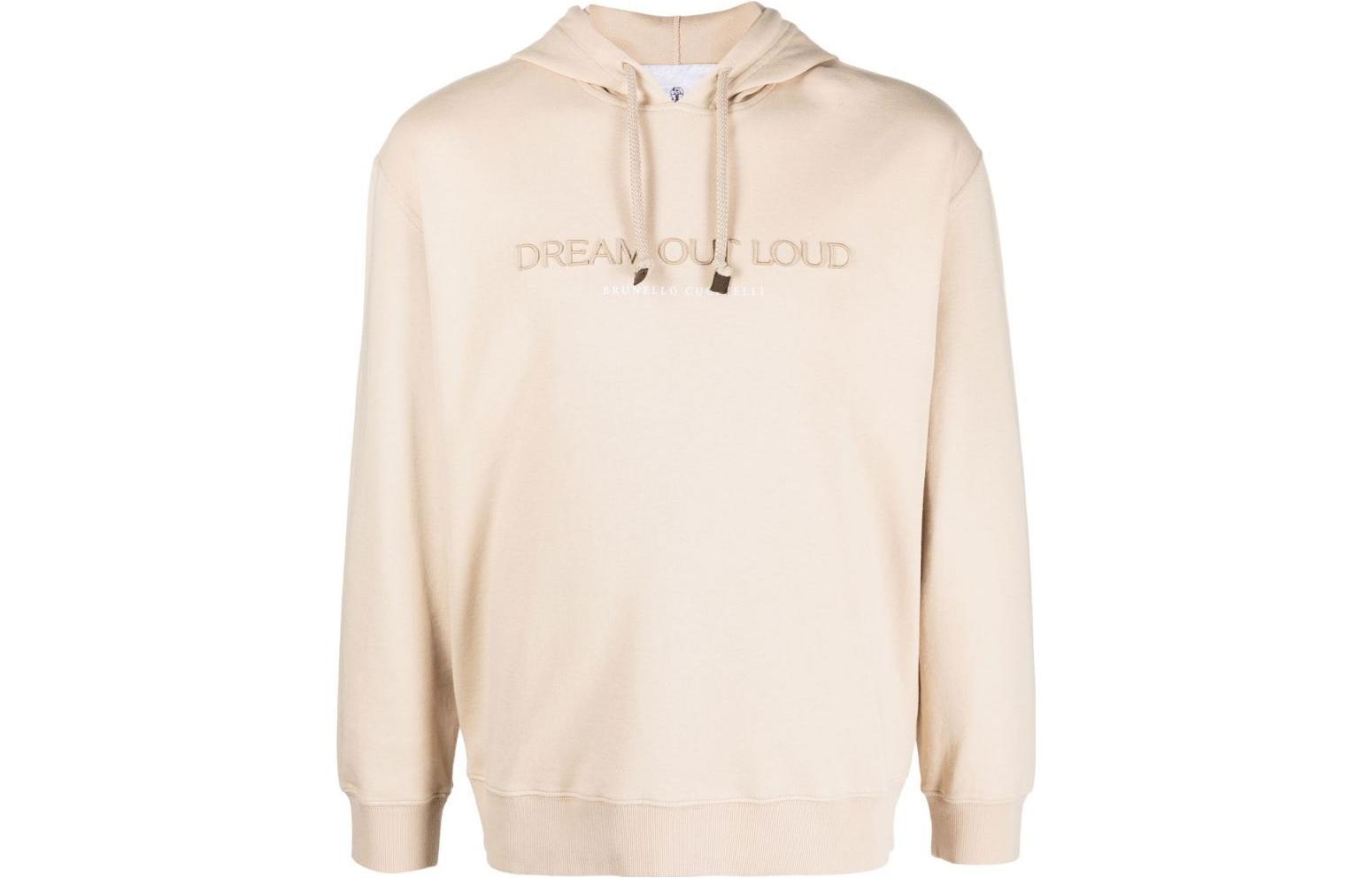 Brunello Cucinelli Logo Print Pullover Hoodie M0T353451-CBC02