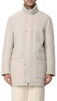 Brunello Cucinelli Long-Sleeve Beige Zip-Up Jacket with Stand Collar MY4286877-C444 Brunello Cucinelli Long-Sleeve Beige Zip-Up Jacket with Stand Collar MY4286877-C444