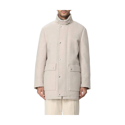 Brunello Cucinelli Long-Sleeve Beige Zip-Up Jacket with Stand Collar MY4286877-C444
