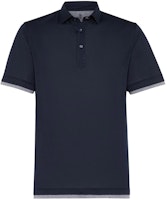 Brunello Cucinelli Navy Blue Layered Straight-Cut Short Sleeve Polo Shirt MD8213966-CW893 Brunello Cucinelli Navy Blue Layered Straight-Cut Short Sleeve Polo Shirt MD8213966-CW893