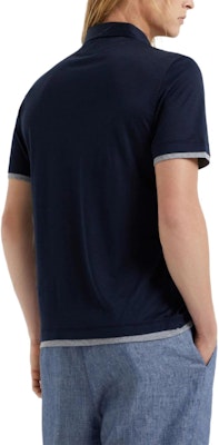 布鲁内洛·库奇内利深蓝色直筒短袖层叠款POLO衫 MD8213966-CW893 Purchase 布鲁内洛·库奇内利深蓝色直筒短袖层叠款POLO衫 MD8213966-CW893