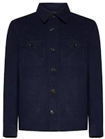 Brunello Cucinelli Plain Blue Single-Breasted Long-Sleeve Jacket for Men MT4976891CV020 Brunello Cucinelli Plain Blue Single-Breasted Long-Sleeve Jacket for Men MT4976891CV020