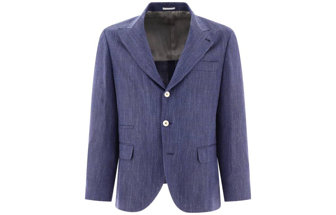 Brunello Cucinelli Purple Loose Fit Long-Sleeve Jacket MY4307BFDC007