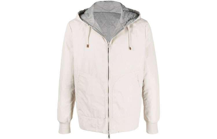 Brunello Cucinelli Reversible Hooded Jacket Off-White MW4386494C-C660