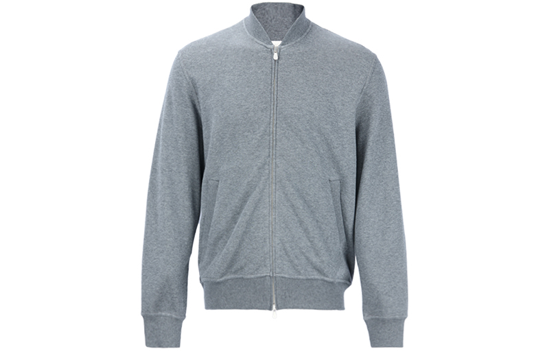 Brunello Cucinelli Ribbed Zip-Up Jacket Grey M0T319072G-C049