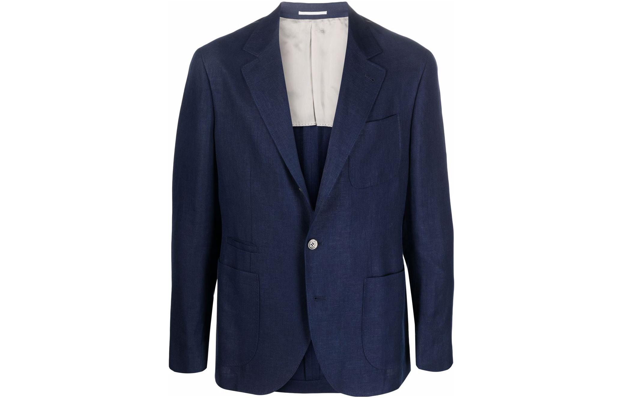 Brunello Cucinelli Single-Breasted Long Sleeve Blazer Jacket MD4957BND-C2581