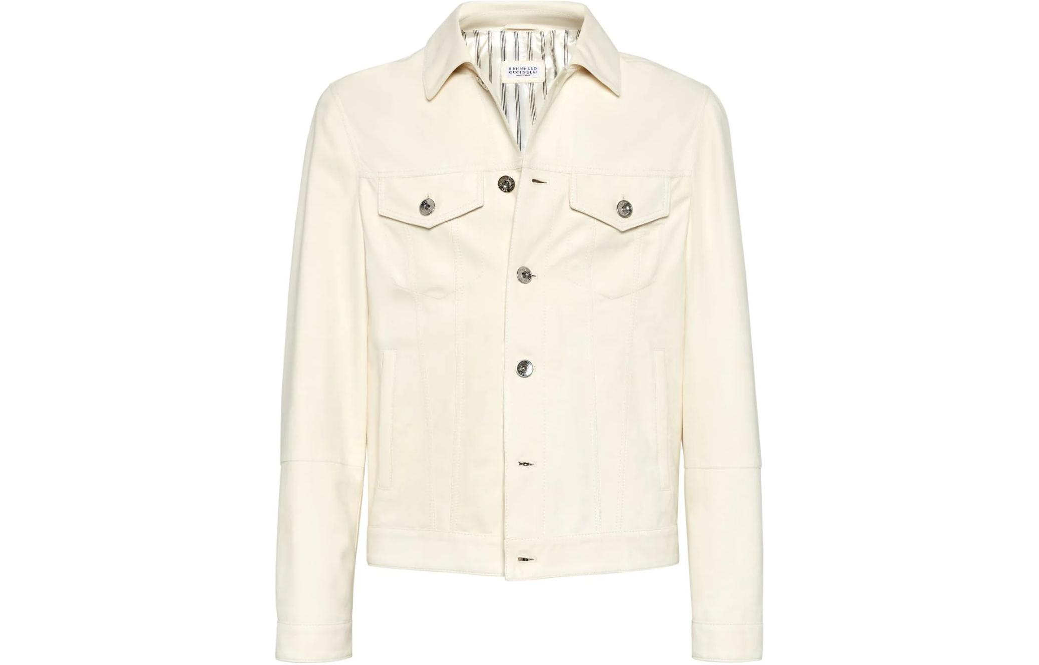 Brunello Cucinelli Slim Fit Single-Breasted Jacket Light Khaki MPCAI1970C-HQ66