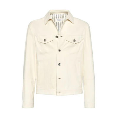Brunello Cucinelli Slim Fit Single-Breasted Jacket Light Khaki MPCAI1970C-HQ66