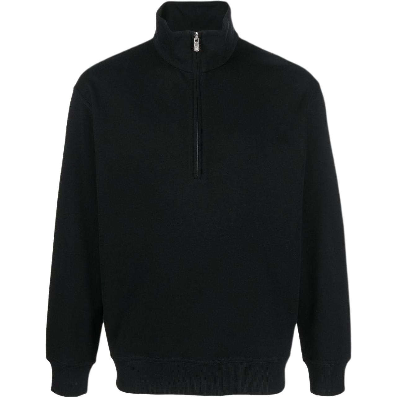 Brunello Cucinelli Solid Black High-Neck Zip-Up Sweatshirt M0T359031G-C101