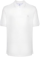 Brunello Cucinelli Solid Button Slim Fit Short Sleeve Polo Shirt Men White ME8549779G-CC984 Brunello Cucinelli Solid Button Slim Fit Short Sleeve Polo Shirt Men White ME8549779G-CC984