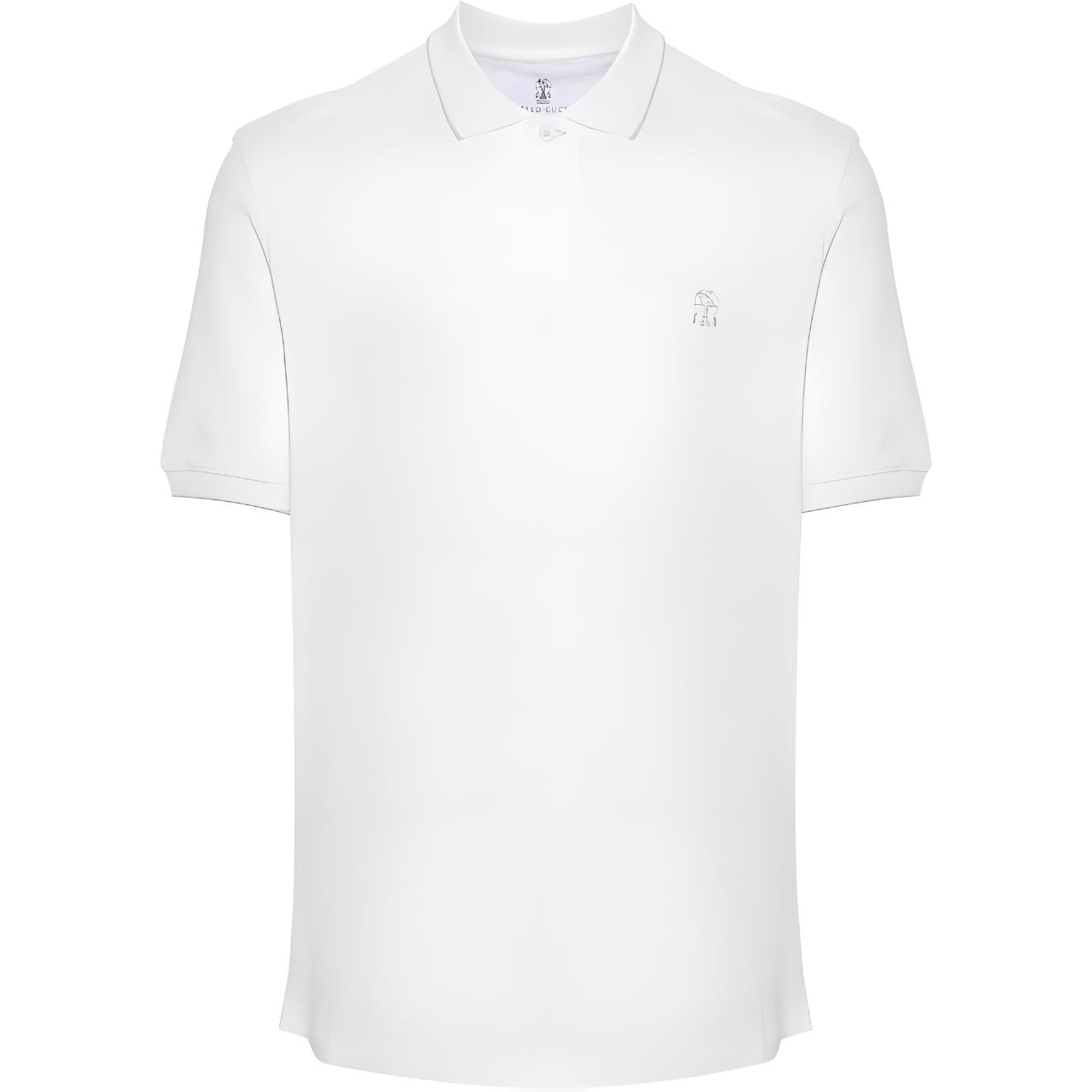 Order Brunello Cucinelli 男士純色修身短袖Polo衫 白色 ME8549779G-CC984