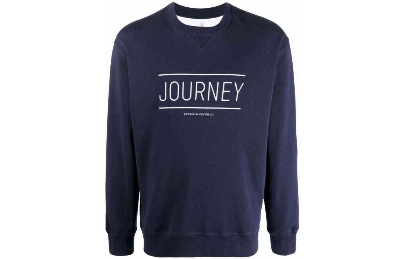 Brunello Cucinelli Solid Color Letter Print Crewneck Sweatshirt M0T353523-CW770