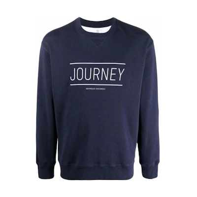 Brunello Cucinelli Solid Color Letter Print Crewneck Sweatshirt M0T353523-CW770