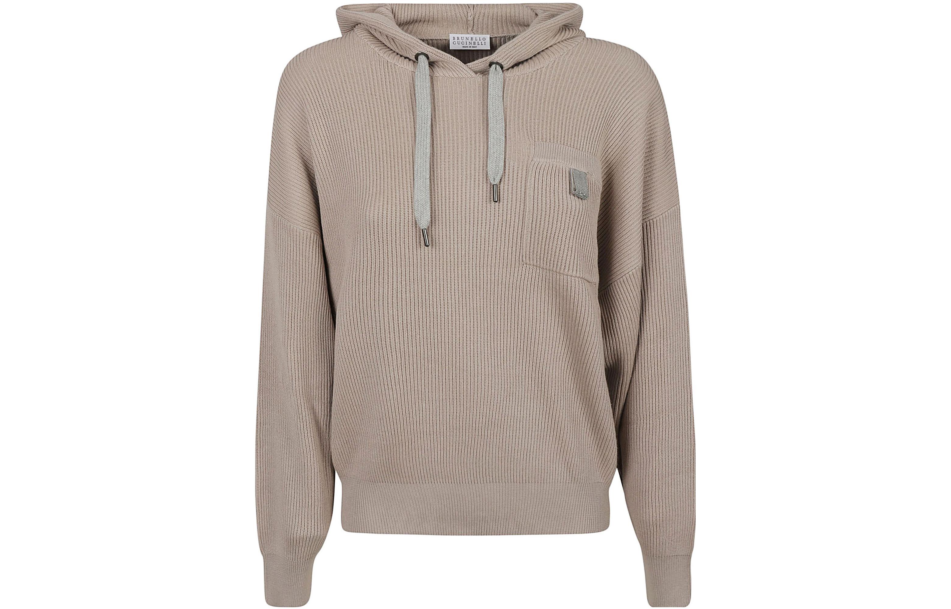 Brunello Cucinelli Solid Color Sweatshirt Khaki M19174209P-C8539