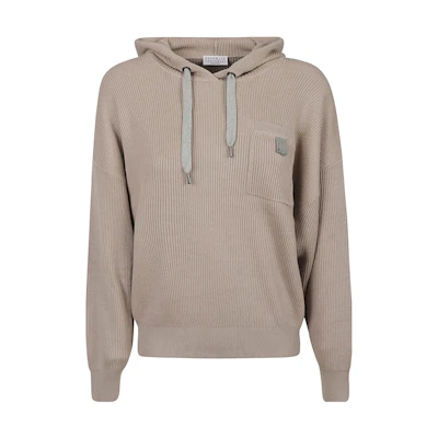 Brunello Cucinelli Solid Color Sweatshirt Khaki M19174209P-C8539