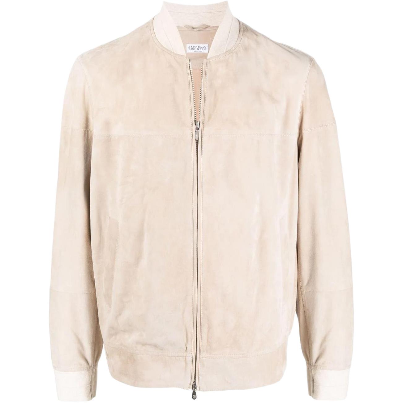 Brunello Cucinelli Solid Color Zip-Up Bomber Jacket for Men MPCLN1769-C8050