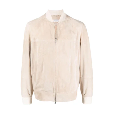 Brunello Cucinelli Solid Color Zip-Up Bomber Jacket for Men MPCLN1769-C8050