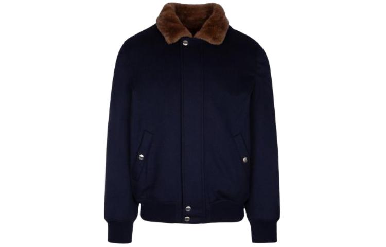 Brunello Cucinelli Solid Color Zip-Up Jacket Blue MQ4566887-CMS46