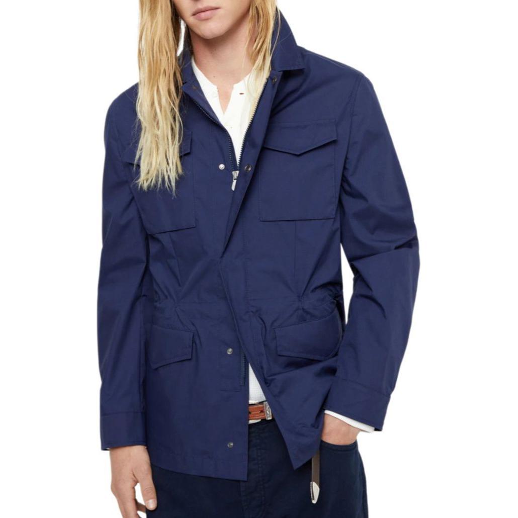 Shop Jaket Berkancing Dua Brunello Cucinelli Hitam Malam MB4036189-C418