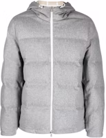 Brunello Cucinelli Solid Gray Zip-Up Hoodie Jacket MM4631900-CQF80 Brunello Cucinelli Solid Gray Zip-Up Hoodie Jacket MM4631900-CQF80