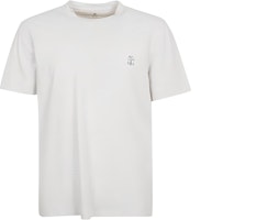 Brunello Cucinelli Solid Logo Printed Crewneck T-Shirt for Men. M0T618440-CI088 Brunello Cucinelli Solid Logo Printed Crewneck T-Shirt for Men. M0T618440-CI088