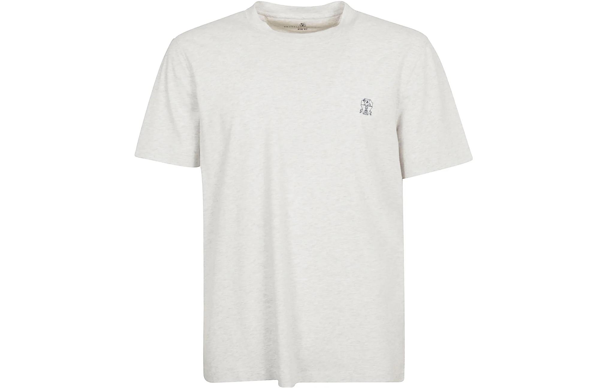 Order Camiseta Brunello Cucinelli para Hombre con Logo Impreso y Cuello Redondo. M0T618440-CI088