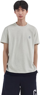 Camiseta Brunello Cucinelli para Hombre con Logo Impreso y Cuello Redondo. M0T618440-CI088 Purchase Camiseta Brunello Cucinelli para Hombre con Logo Impreso y Cuello Redondo. M0T618440-CI088