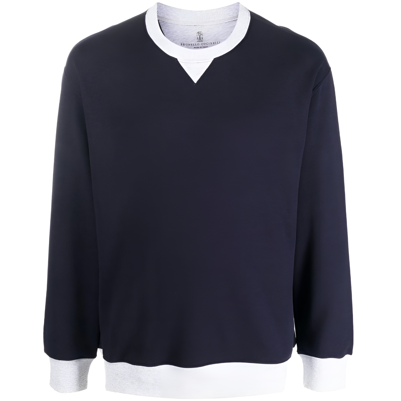 Brunello Cucinelli Solid Pullover Sweatshirt M0T353480-CE490