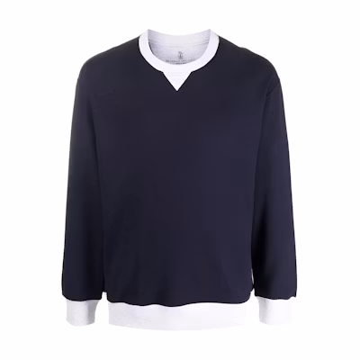Brunello Cucinelli Solid Pullover Sweatshirt M0T353480-CE490