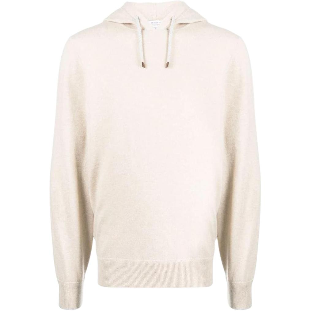 Brunello Cucinelli Solid Pullover Sweatshirt White M2223218CS396