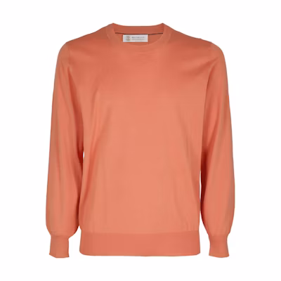 Brunello Cucinelli Solid Ribbed Crewneck Long Sleeve Sweatshirt M2900100092-CNY82
