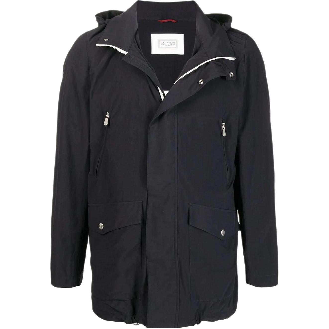 Brunello Cucinelli Solid Waterproof Zip-Up Hooded Jacket MD4796170CMS48