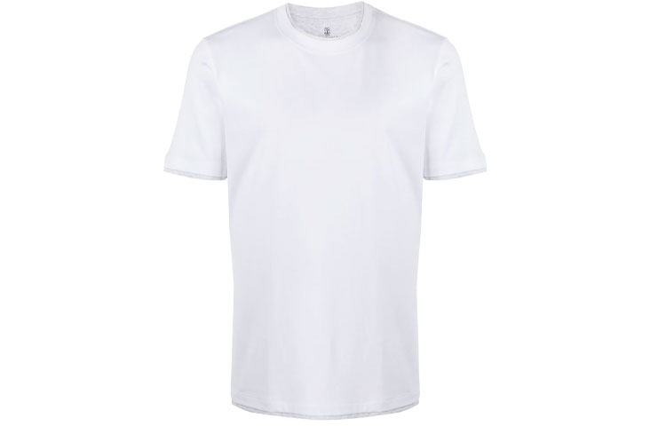 Order Brunello Cucinelli SS21 白色棉質圓領T恤。 M0T617427-CW787