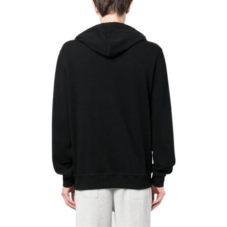 Shop Brunello Cucinelli SS22 黑色拉鍊抽繩連帽外套 M0T359069G-C101