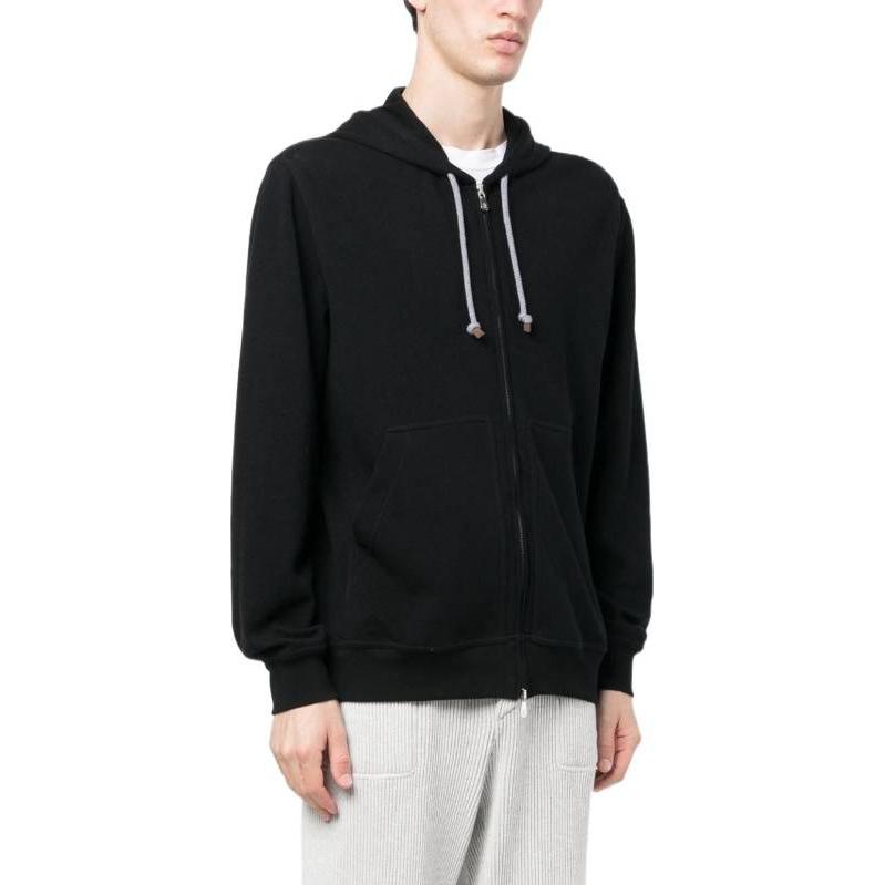 Purchase Brunello Cucinelli SS22 黑色拉鍊抽繩連帽外套 M0T359069G-C101