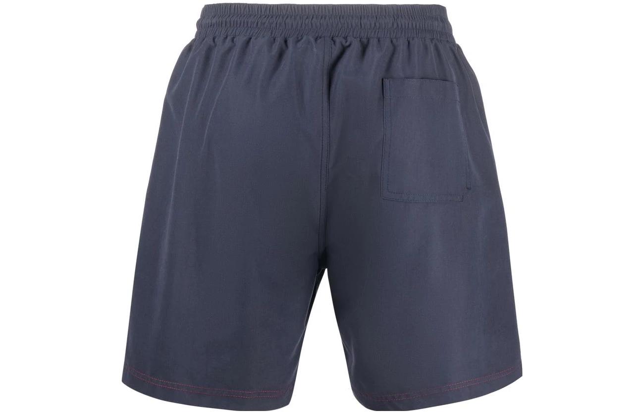 Lookbook Brunello Cucinelli SS22 藍色刺繡logo鬆緊腰休閒短褲 MQ828041-CZB22