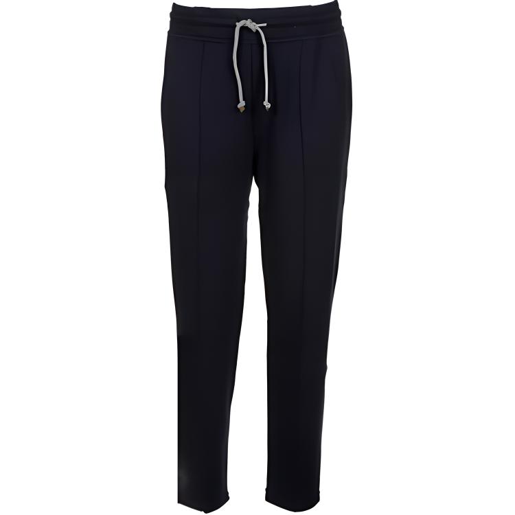 Brunello Cucinelli SS22  Blue Solid Drawstring Casual Pants. M0T353212G-C6134