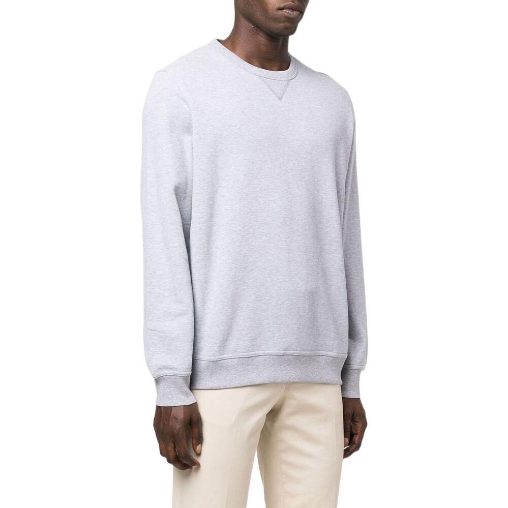 Shop 布魯內羅庫奇內利 SS22 灰色純色圓領套頭運動衫。 MTU149073G-C9300