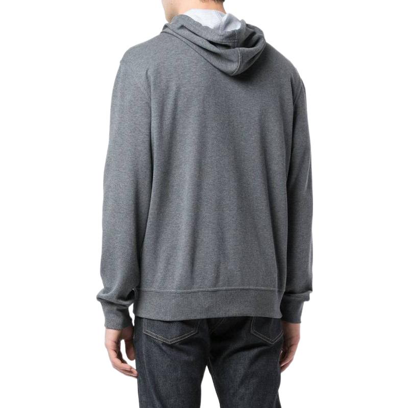 Shop Brunello Cucinelli SS22 灰色拉链连帽外套 M0T319069GC092