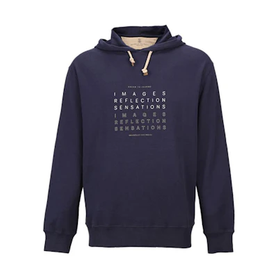 Brunello Cucinelli SS22 Navy Hoodie with Letter Print for Men M0T353409-CTL02