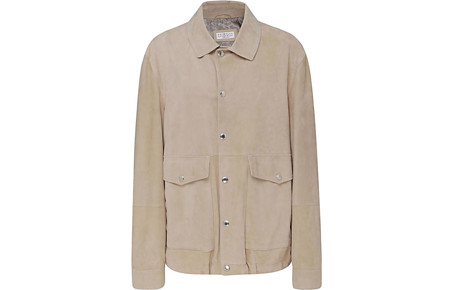 Brunello Cucinelli SS22 Single-Breasted Jacket with Large Pockets Beige M0PCL1860-C8050