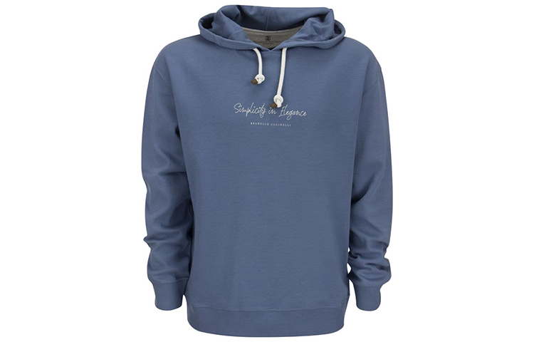 Brunello Cucinelli SS22 Solid Blue Sweatshirt M0T353440-CA030