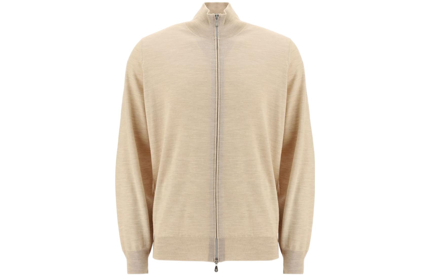 Brunello Cucinelli SS22 Solid Color Zip Jacket - Khaki M2400106CKL02