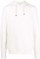 Brunello Cucinelli SS22 White Cashmere Pullover Hoodie with Drawstring. M2223218-CO312 Brunello Cucinelli SS22 White Cashmere Pullover Hoodie with Drawstring. M2223218-CO312