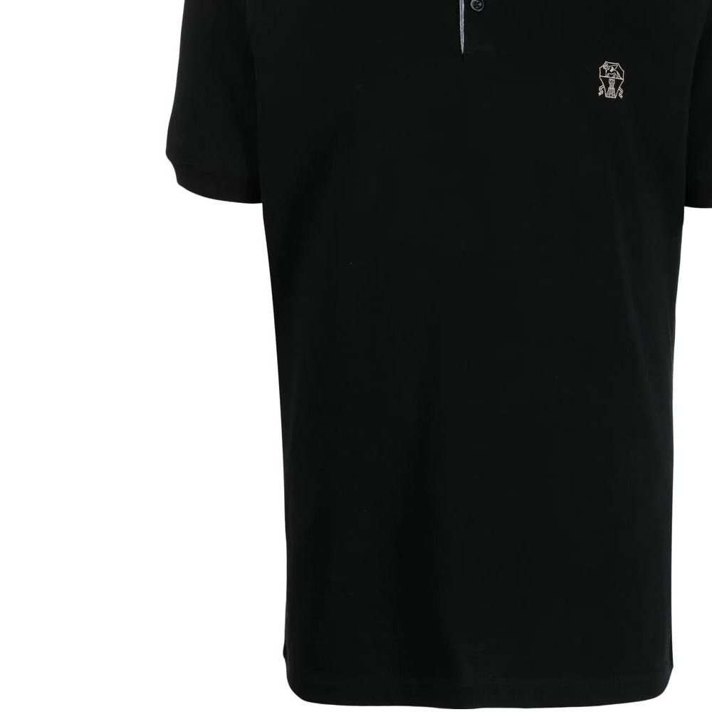 Details for 布内罗·库奇里 SS23 黑色简约Logo直筒休闲Polo衫 M0T638765-CYF07