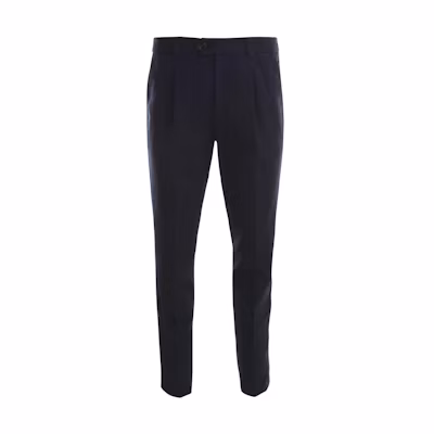 Brunello Cucinelli SS23 Black Solid Cuffed Tapered Casual Pants. M252DE1450-C2515