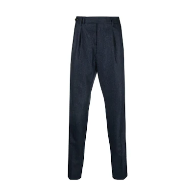 Brunello Cucinelli SS23 Blue Pleated Detail Casual Pants. M038PE1920-C532